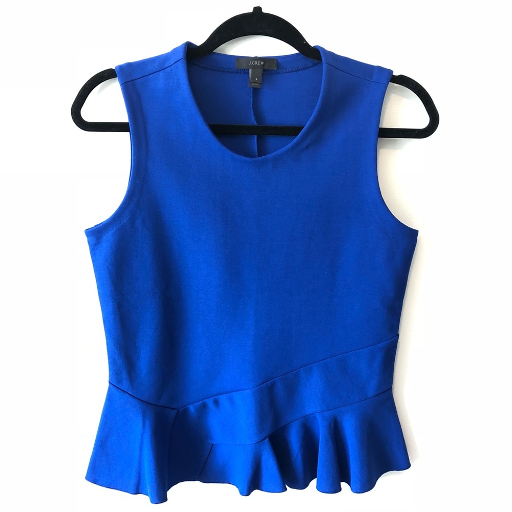J Crew Structured Flutter Hem top